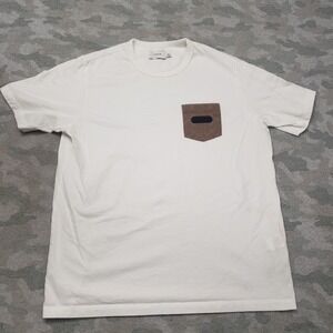 Coach Shirt Mens XL White Pocket Short Sleeve